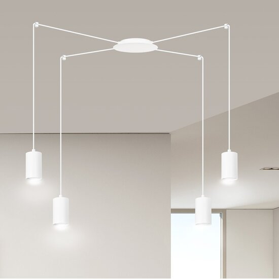 Emibig Emibig TRAKER 4 WH/WHITE - Modern pendant lamp for any space