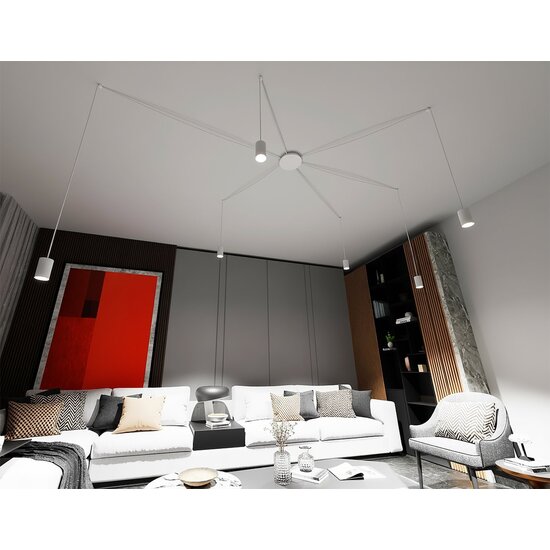 Emibig Emibig TRAKER 6 WH/WHITE - Lámpara colgante moderna para un ambiente elegante