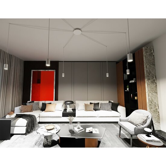 Emibig Emibig TRAKER 6 WH/WHITE - Moderne Pendelleuchte für stilvolles Ambiente