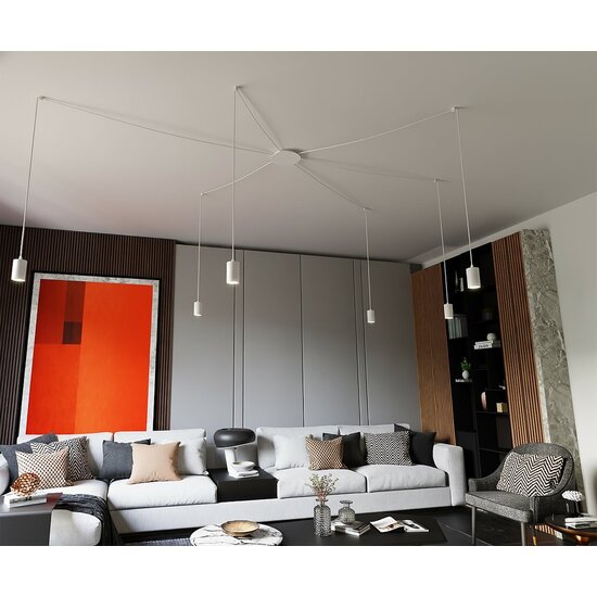 Emibig Emibig TRAKER 6 WH/WHITE - Moderne Pendelleuchte für stilvolles Ambiente