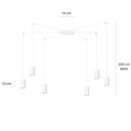 Emibig Emibig TRAKER 6 WH/WHITE - Modern pendant lamp for any space