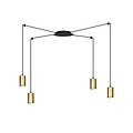 Emibig Emibig TRAKER 4 BL/GOLD - Modern Pendant Lamp for a Stylish Atmosphere