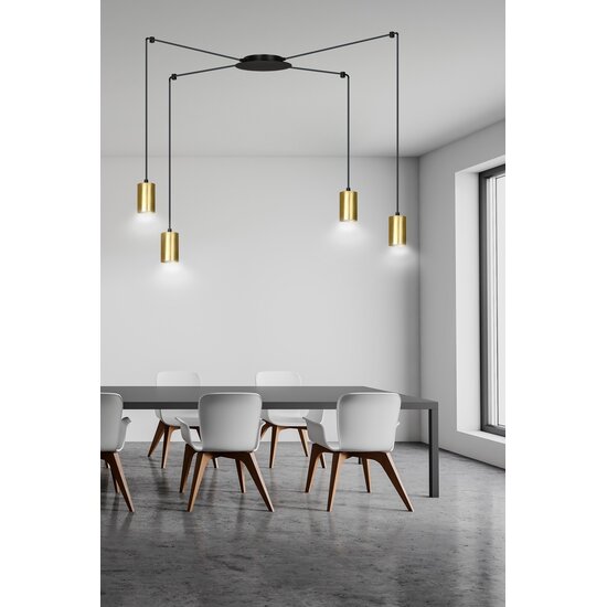 Emibig Emibig TRAKER 4 BL/GOLD - Modern Pendant Lamp for a Stylish Atmosphere