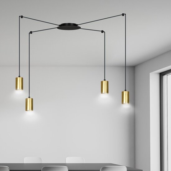 Emibig Emibig TRAKER 4 BL/GOLD - Moderne Pendelleuchte für stilvolle Beleuchtung