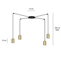 Emibig Emibig TRAKER 4 BL/GOLD - Moderne Hanglamp voor een Stijlvolle Sfeer