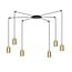 Emibig Emibig TRAKER 6 BL/GOLD - Lámpara colgante moderna para una iluminación elegante