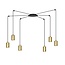 Emibig Emibig TRAKER 6 BL/GOLD - Moderne Hanglamp voor een Stijlvolle Sfeer