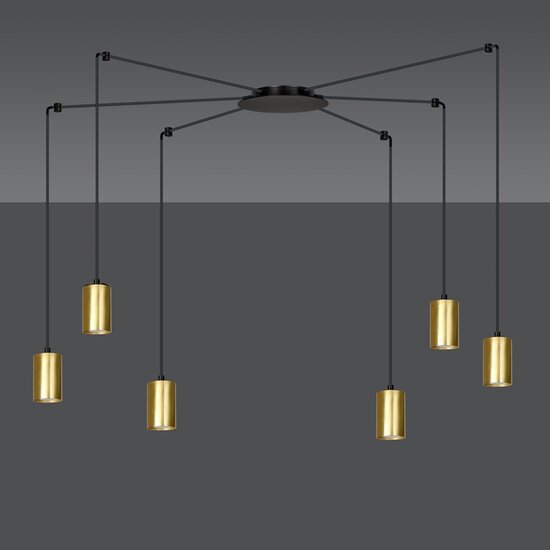 Emibig Emibig TRAKER 6 BL/GOLD - Lámpara colgante moderna para una iluminación elegante