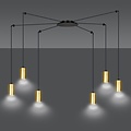Emibig Emibig TRAKER 6 BL/GOLD - Lámpara colgante moderna para una iluminación elegante