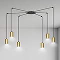 Emibig Emibig TRAKER 6 BL/GOLD - Lámpara colgante moderna para una iluminación elegante