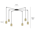 Emibig Emibig TRAKER 6 BL/GOLD - Lámpara colgante moderna para una iluminación elegante