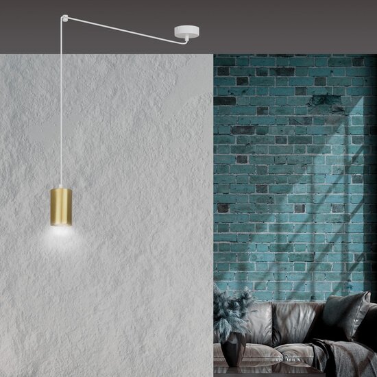 Emibig Emibig TRAKER 1 WH/GOLD - Modern pendant lamp for any space