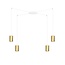 Emibig Emibig TRAKER 4 WH/GOLD - Moderne hanglamp voor een stijlvol interieur