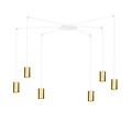Emibig Emibig TRAKER 6 WH/GOLD - Lampe suspendue moderne pour une ambiance élégante