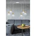 Emibig Emibig TRAKER 6 WH/GOLD - Lámpara colgante moderna para un ambiente elegante