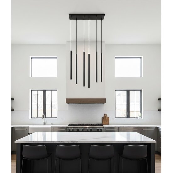 Emibig Emibig SELTER 6 BLACK - Minimalist pendant lamp for any space