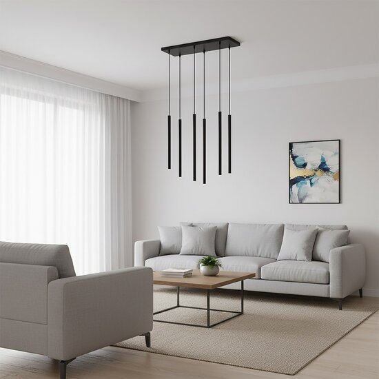 Emibig Emibig SELTER 6 BLACK - Lampe suspendue minimaliste pour tous les espaces