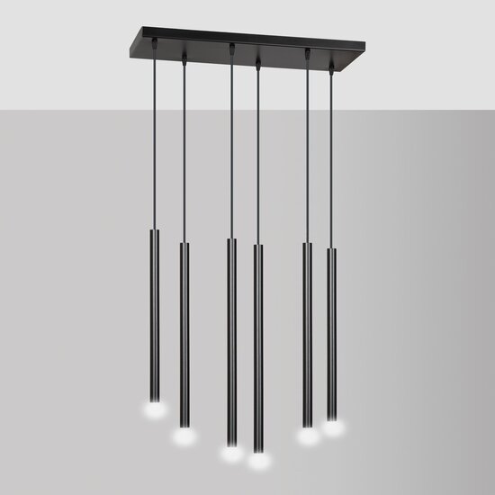 Emibig Emibig SELTER 6 BLACK - Minimalistische hanglamp voor elke ruimte