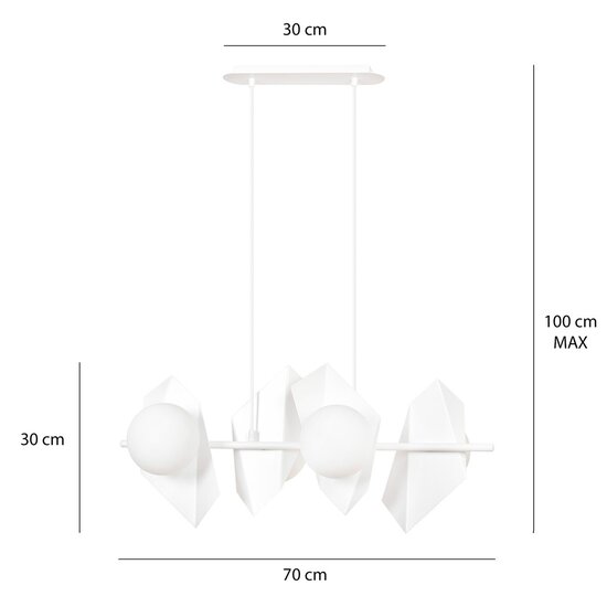 Emibig Emibig DRIFTON 4 WHITE - Lampe suspendue moderne pour tous les espaces