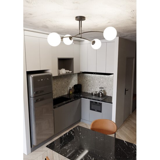 Emibig Emibig PREGOS 4 BLACK - Lampe de plafond moderne pour tout espace