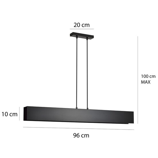 Emibig Emibig GENTOR 4 BLACK - Minimalistische Hanglamp voor Stijlvolle Interieurs