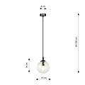 Emibig Emibig COSMO 1 BL TRANSPARENT - Lampe suspendue moderne pour un look élégant