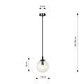 Emibig Emibig COSMO 1 BL TRANSPARENT - Modern pendant lamp for a stylish look