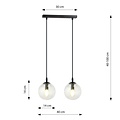 Emibig Emibig COSMO 2 BL TRANSPARENT - Moderne Pendelleuchte für jeden Raum