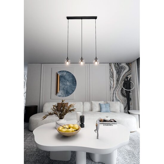 Emibig Emibig COSMO 3 BL TRANSPARENT - Moderne Pendelleuchte für stilvolles Ambiente