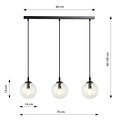 Emibig Emibig COSMO 3 BL TRANSPARENT - Lámpara colgante moderna para cualquier espacio