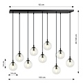 Emibig Emibig COSMO 9 BL TRANSPARENT - Moderne hanglamp voor elke ruimte