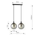 Emibig Emibig COSMO 2 BL GRAFIT - Lampe suspendue moderne pour tous les espaces