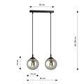 Emibig Emibig COSMO 2 BL GRAFIT - Modern pendant lamp for any space