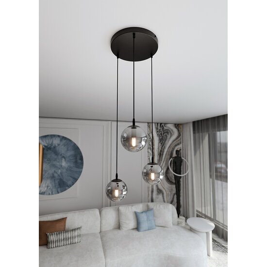 Emibig Emibig COSMO 3 BL PREMIUM GRAFIT - Modern pendant lamp for any space