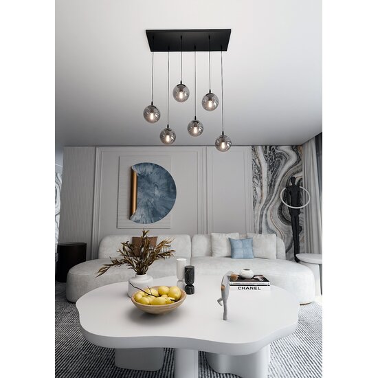 Emibig Emibig COSMO 6 BL GRAFIT - Moderne hanglamp voor een stijlvol interieur