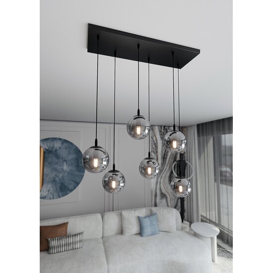 Emibig Emibig COSMO 6 BL GRAFIT - Moderne hanglamp voor een stijlvol interieur