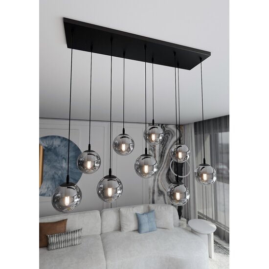 Emibig Emibig COSMO 9 BL GRAFIT - Modern pendant lamp for a stylish look
