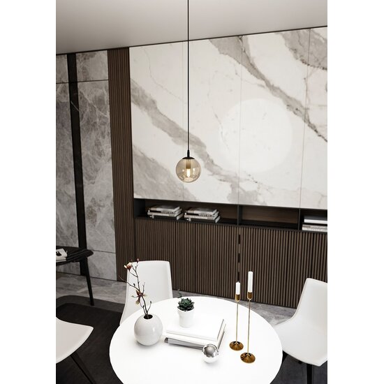 Emibig Emibig COSMO 1 BL MIODOWY - Lampe suspendue moderne avec abat-jour en verre ambre