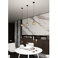 Emibig Emibig COSMO 1 BL MIODOWY - Modern pendant lamp with amber glass shade