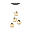 Emibig Emibig COSMO 4 BL PREMIUM MIODOWY - Modern pendant lamp with amber shade