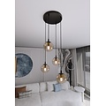 Emibig Emibig COSMO 4 BL PREMIUM MIODOWY - Modern pendant lamp with amber shade