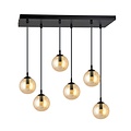 Emibig Emibig COSMO 6 BL MIODOWY - Modern pendant lamp with amber shade