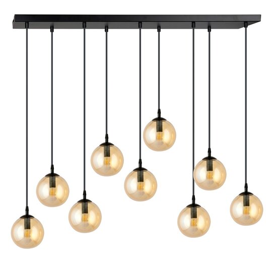 Emibig Emibig COSMO 9 BL MIODOWY - Lampe suspendue moderne avec abat-jour ambre