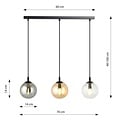 Emibig Emibig COSMO 3 BL MIX - Modern pendant lamp for stylish lighting