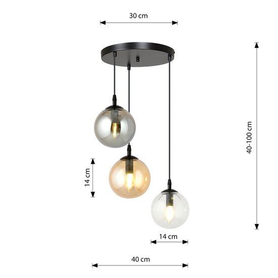 Emibig Emibig COSMO 3 BL PREMIUM MIX - Moderne hanglamp voor elke ruimte