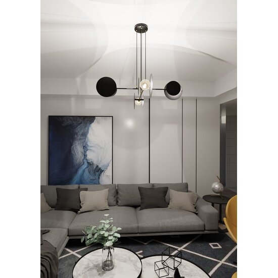 Emibig Emibig IDEA 4 BLACK - Moderne hanglamp voor sfeervolle verlichting