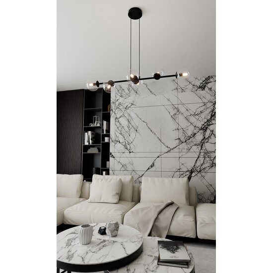 Emibig Emibig ROSSI 6 BL TRANSPARENT - Moderne hanglamp voor sfeervolle verlichting