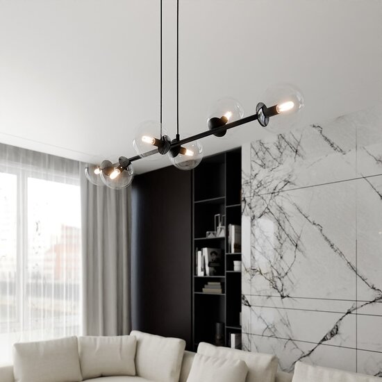 Emibig Emibig Rossi 6 BL Transparant - Moderne Hanglamp voor een Stijlvolle Interieur