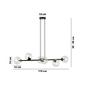 Emibig Emibig ROSSI 6 BL TRANSPARENT - Moderne hanglamp voor sfeervolle verlichting