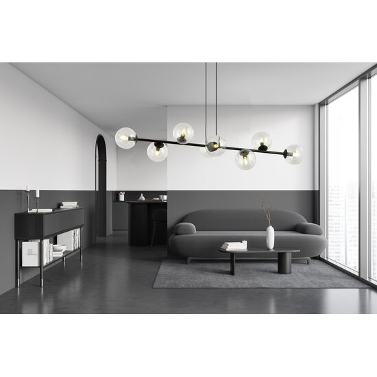 Emibig Emibig ROSSI 8 BL TRANSPARENT - Moderne hanglamp voor sfeervolle verlichting